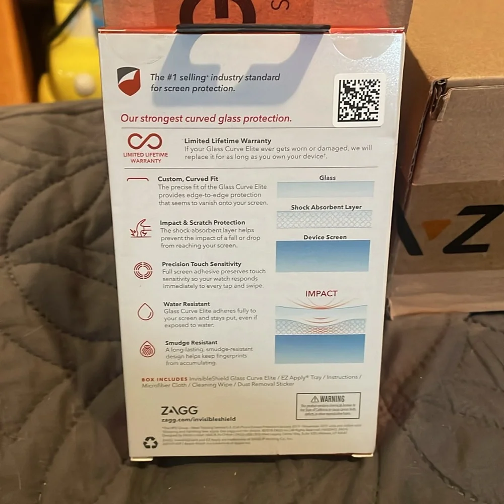 invisibleshield glass curve apple watch series 3 38mm screen protector